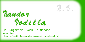 nandor vodilla business card